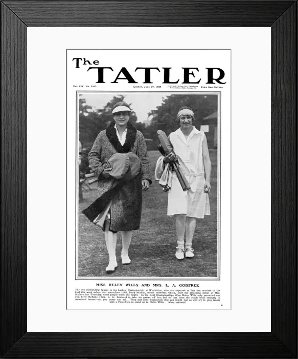 Framed Print : Front cover of Tatler featuring Helen Wills Moody Framed Print : Front cover of Tatler featuring Helen Wills Moody