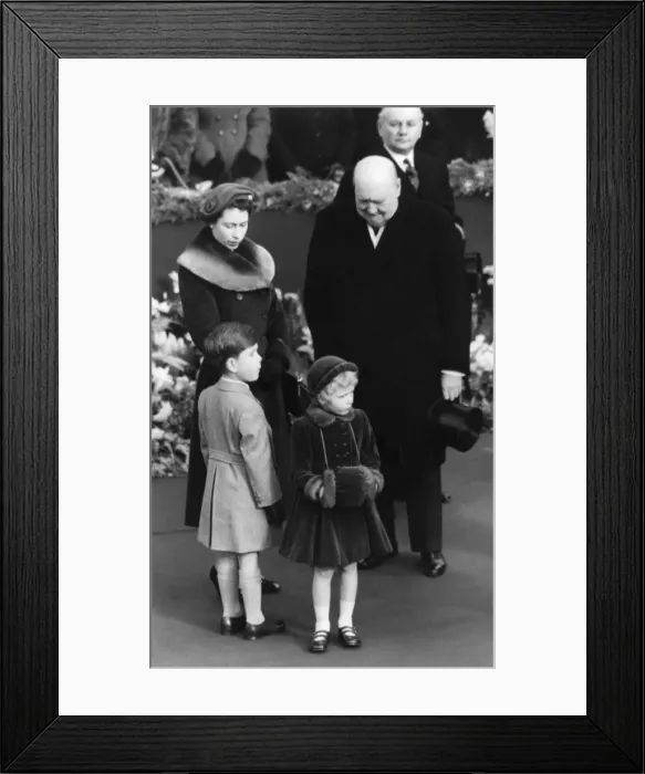 Framed Print : Royal family and Winston Churchill at Waterloo Station Framed Print : Royal family and Winston Churchill at Waterloo Station