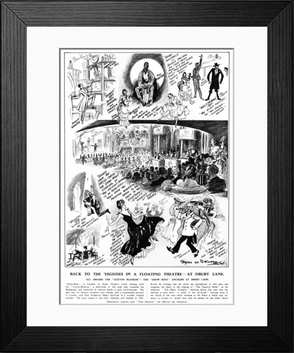 Framed Print : Show Boat at Drury Lane 1928 Framed Print : Show Boat at Drury Lane 1928
