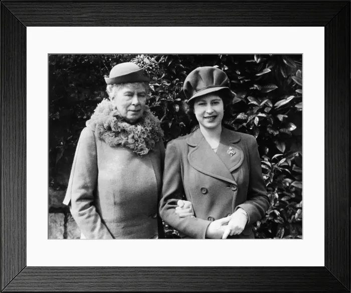 Framed Print : Queen Mary and Princess Elizabeth