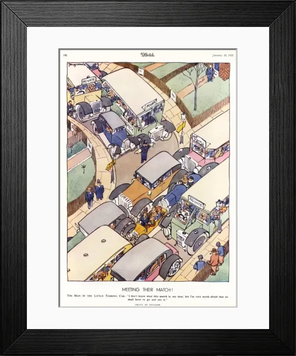 Framed Print : Meeting their Match by Fougasse