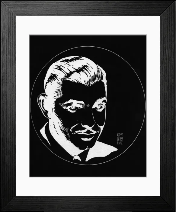 Framed Print : Clark Gable by Keye Luke Framed Print : Clark Gable by Keye Luke