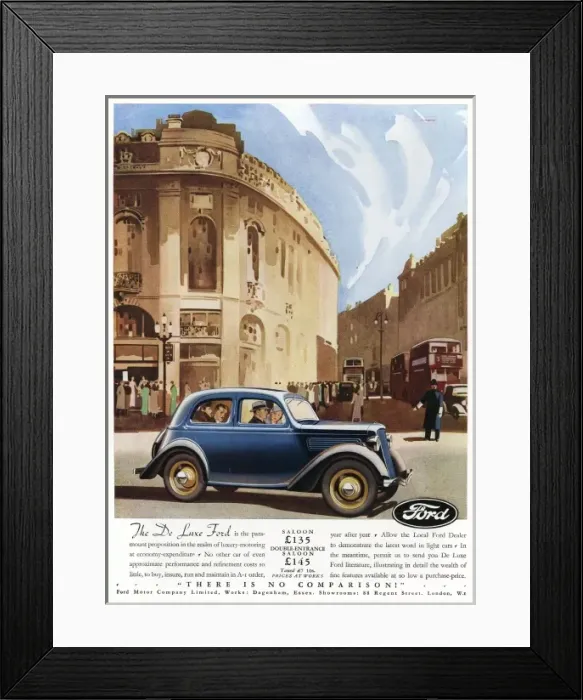 Framed Print : Ford car advertisement, 1935 Framed Print : Ford car advertisement, 1935