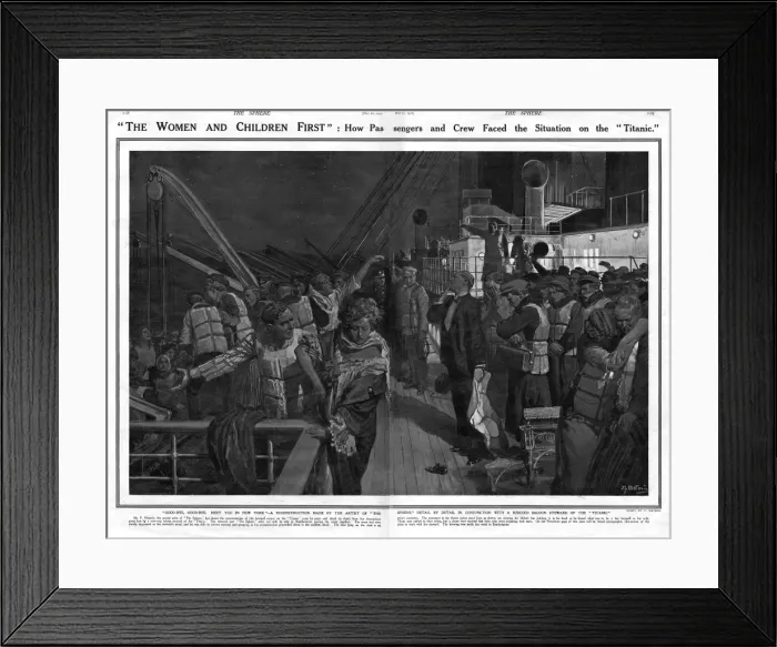 Framed Print : Titanic: Women and children first