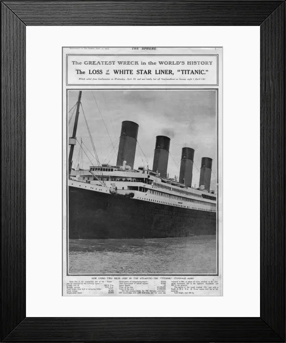 Framed Print : Loss of the Titanic Framed Print : Loss of the Titanic