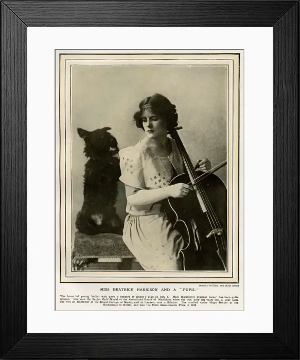 Framed Print : Miss Beatrice Harrison playing the Cello Framed Print : Miss Beatrice Harrison playing the Cello