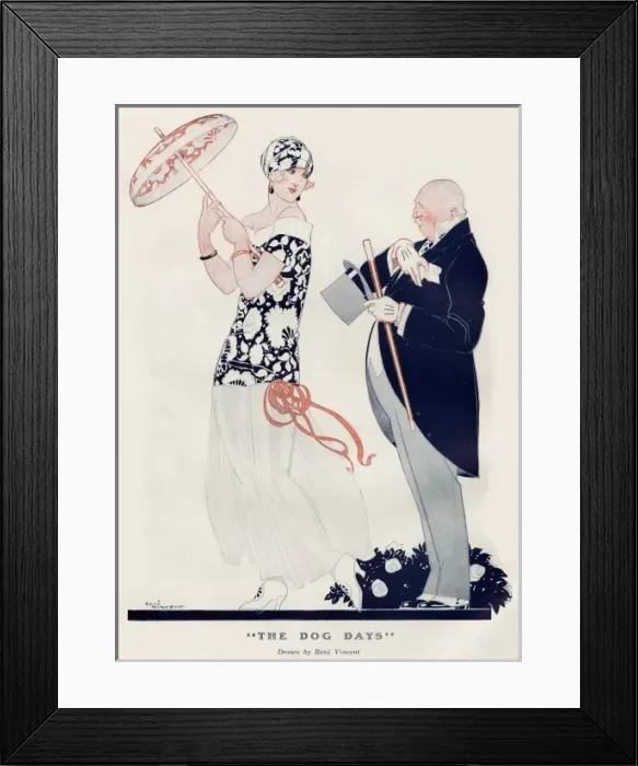 Framed Print : The Dog Days - Rene Vincent