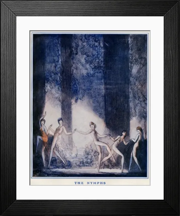Framed Print : The Nymphs by Hookway Cowles
