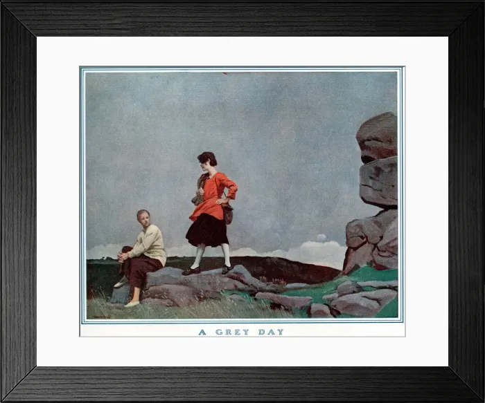 Framed Print : A Grey Day - Laura Knight Framed Print : A Grey Day - Laura Knight