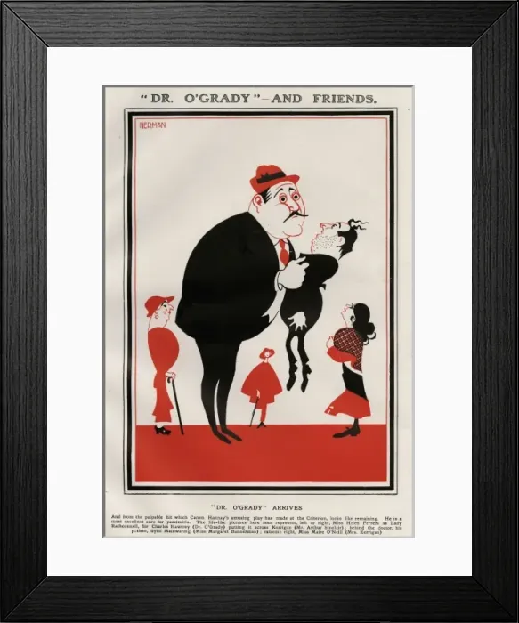 Framed Print : Dr O Grady Arrives - Cast caricatures Framed Print : Dr O Grady Arrives - Cast caricatures