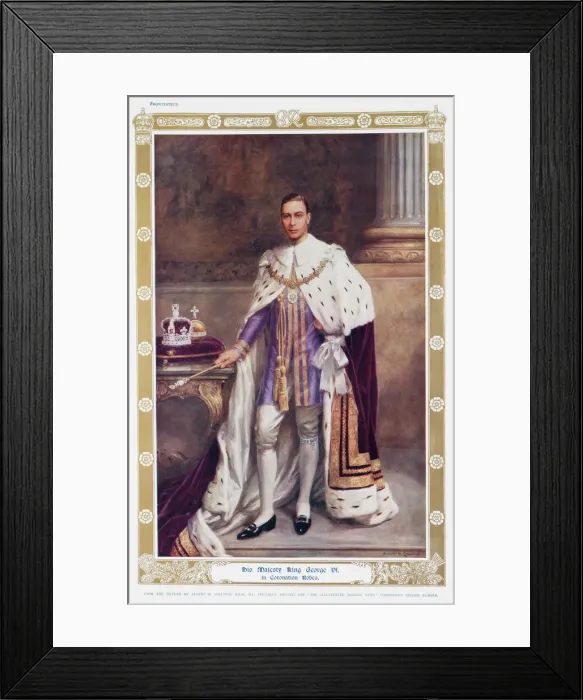 Framed Print : King George VI in Coronation Robes by Albert Collings Framed Print : King George VI in Coronation Robes by Albert Collings