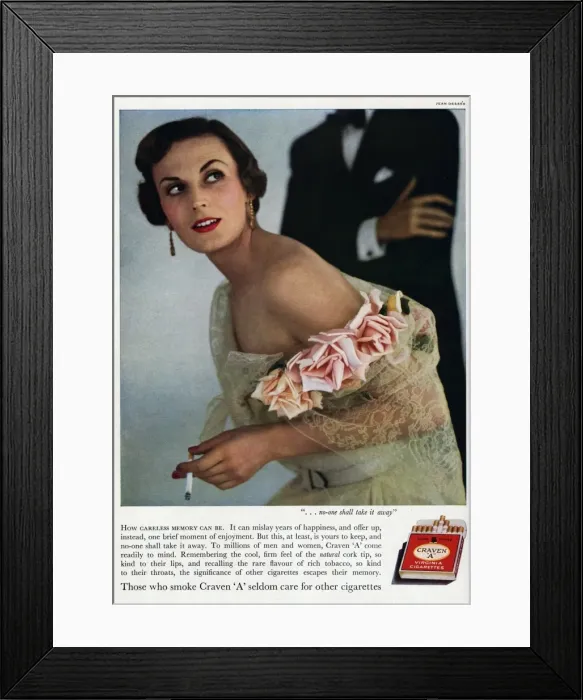 Framed Print : Craven Cigarettes Framed Print : Craven Cigarettes