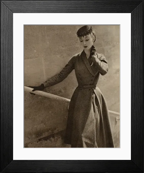 Framed Print : Double-breated coat