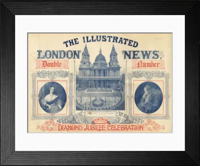 Framed Print : Queen Victoria Diamond Jubilee 1897 - ILN cover Framed Print : Queen Victoria Diamond Jubilee 1897 - ILN cover