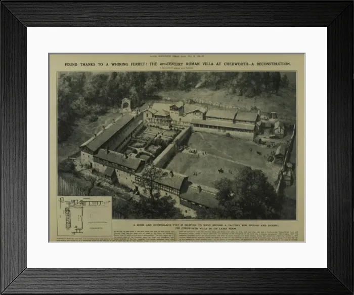 Framed Print : Chedworth Roman villa - a reconstruction