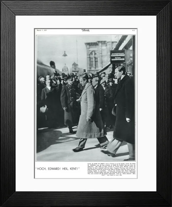 Framed Print : The Duke of Kent visits Duke of Windsor in Vienna Framed Print : The Duke of Kent visits Duke of Windsor in Vienna