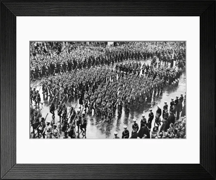 Framed Print : Coronation 1953, Commonwealth army contingents marching in p Framed Print : Coronation 1953, Commonwealth army contingents marching in p