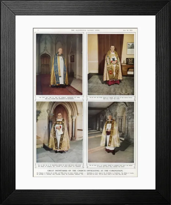 Framed Print : Dignitaries of the Church officiating at the 1953 Coronation Framed Print : Dignitaries of the Church officiating at the 1953 Coronation