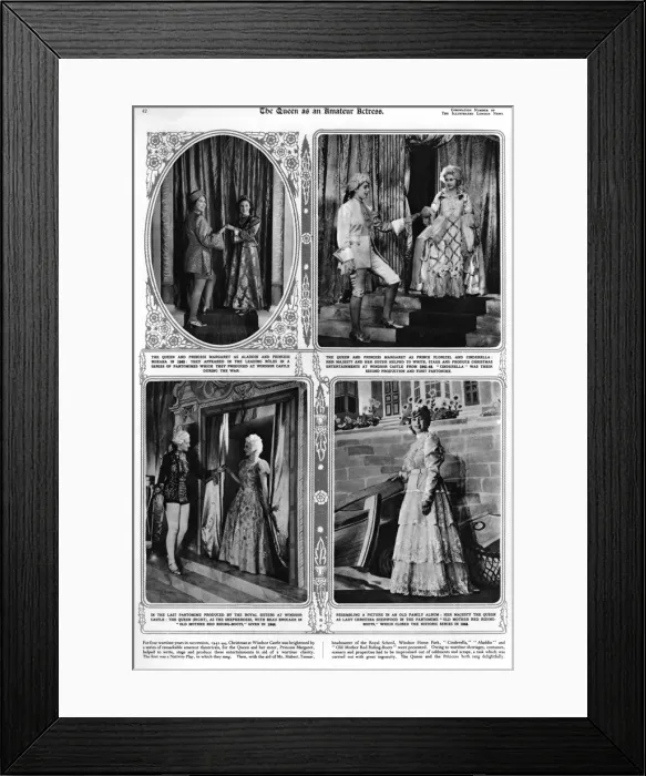 Framed Print : Queen Elizabeth II as an amateur actress Framed Print : Queen Elizabeth II as an amateur actress