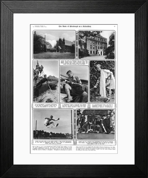 Framed Print : Prince Philip, Duke of Edinburgh as a schoolboy Framed Print : Prince Philip, Duke of Edinburgh as a schoolboy