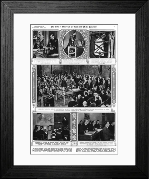 Framed Print : Prince Philip, Duke of Edinburgh on naval & official occasio Framed Print : Prince Philip, Duke of Edinburgh on naval & official occasio