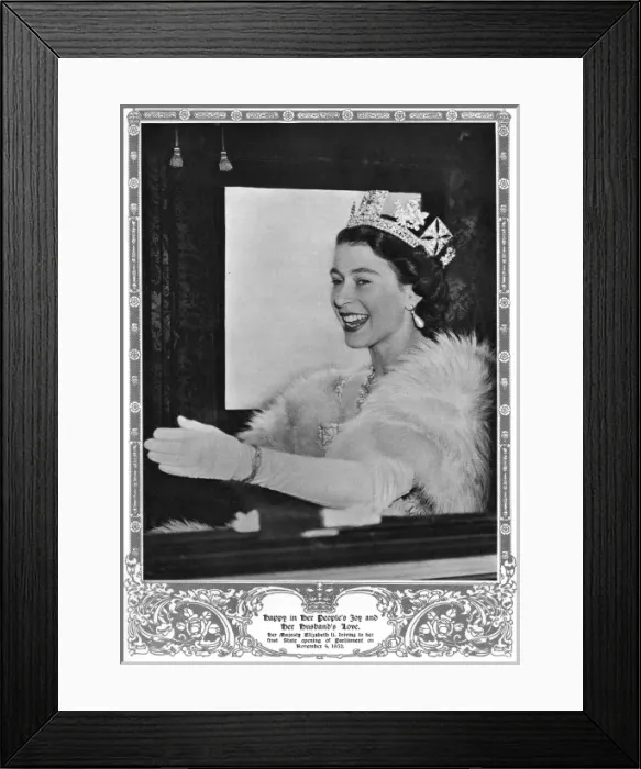 Framed Print : Queen Elizabeth II going to State Opening of Parliament Framed Print : Queen Elizabeth II going to State Opening of Parliament