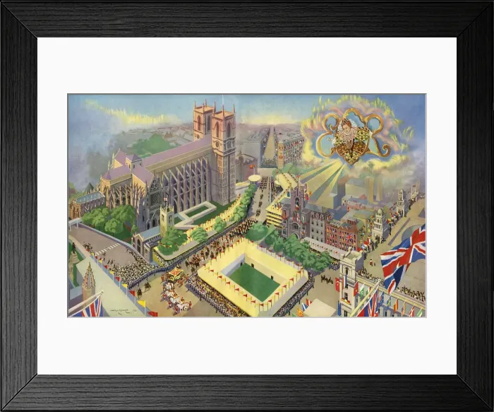 Framed Print : Coronation 1953 - Dawn of a new Elizabethan Age Framed Print : Coronation 1953 - Dawn of a new Elizabethan Age
