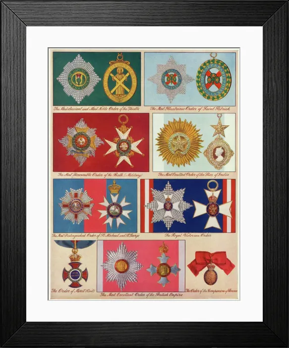 Framed Print : Great Orders of Knighthood and other high decorations Framed Print : Great Orders of Knighthood and other high decorations