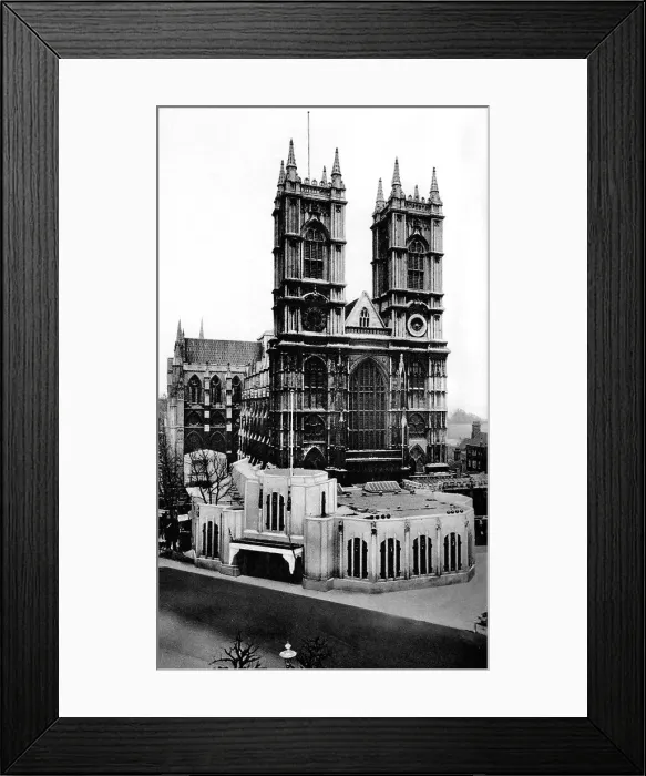 Framed Print : Annexe built on Westminster Abbey for George VI coronation Framed Print : Annexe built on Westminster Abbey for George VI coronation