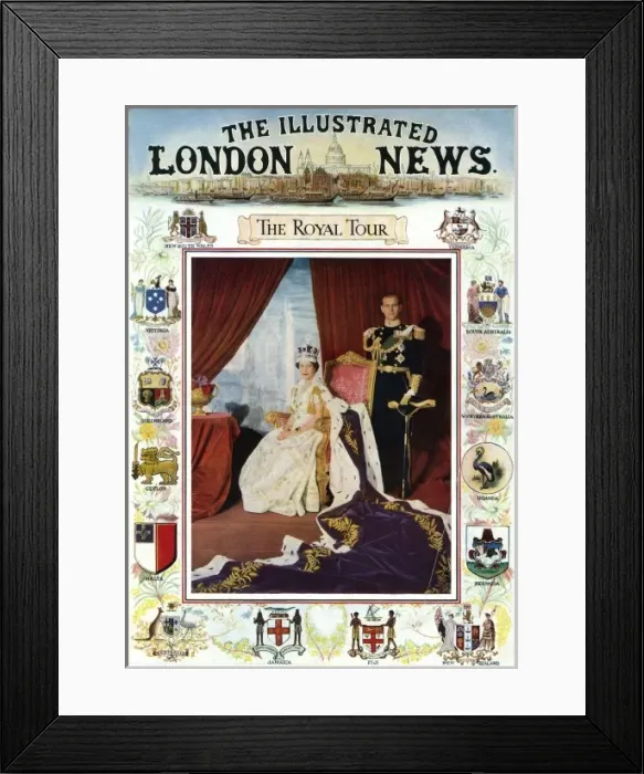 Framed Print : The Illustrated London News Royal Tour 1953 issue Framed Print : The Illustrated London News Royal Tour 1953 issue