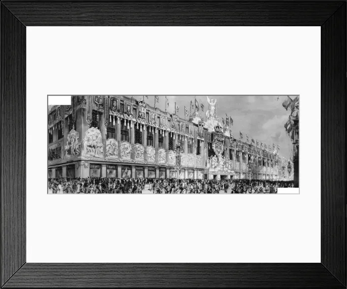 Framed Print : Selfridges decorated for the 1937 Coronation Framed Print : Selfridges decorated for the 1937 Coronation