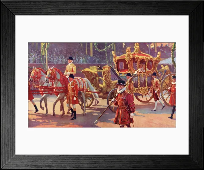 Framed Print : Coronation 1937 - procession after ceremony Framed Print : Coronation 1937 - procession after ceremony