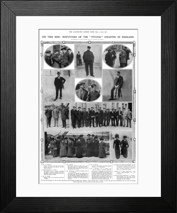Framed Print : Survivors of the Titanic disaster Framed Print : Survivors of the Titanic disaster