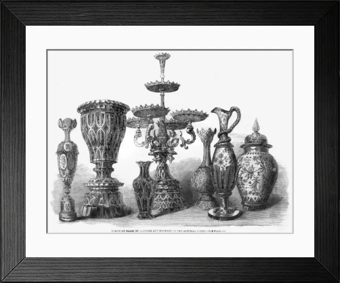 Framed Print : Bohemian glass by Harrach and Hofmann Framed Print : Bohemian glass by Harrach and Hofmann