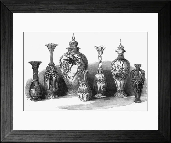 Framed Print : Bohemian glass at the Great Exhibition, 1851