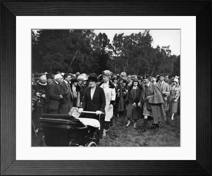 Framed Print : The Royal Family at a garden party at Balmoral Castle