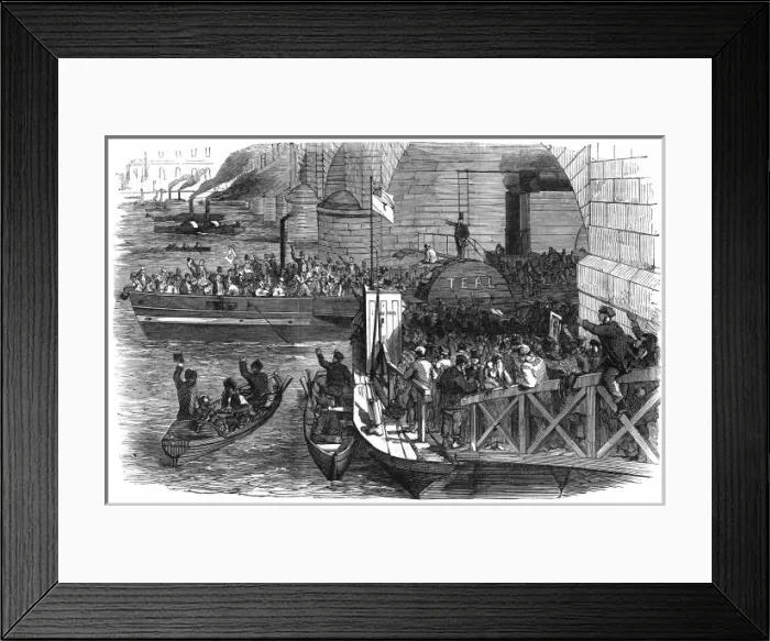 Framed Print : Departure of the army works corp from London Bridge for Crim Framed Print : Departure of the army works corp from London Bridge for Crim