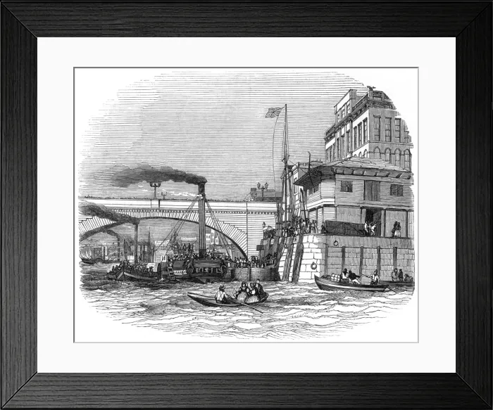 Framed Print : London Bridge steam wharf Framed Print : London Bridge steam wharf