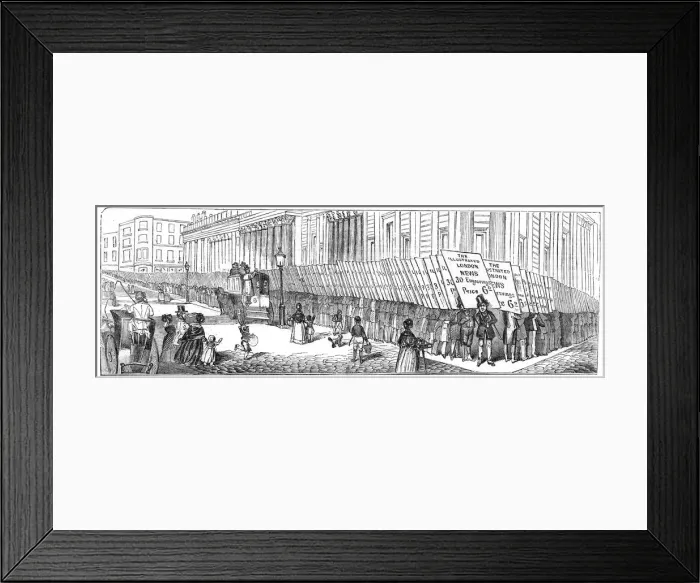 Framed Print : Sandwichboard men proclaiming advent of the ILN