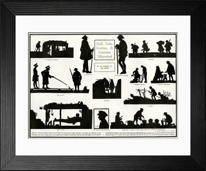 Framed Print : Staff, Subs, Sentries & Surprises Silhouetted Framed Print : Staff, Subs, Sentries & Surprises Silhouetted