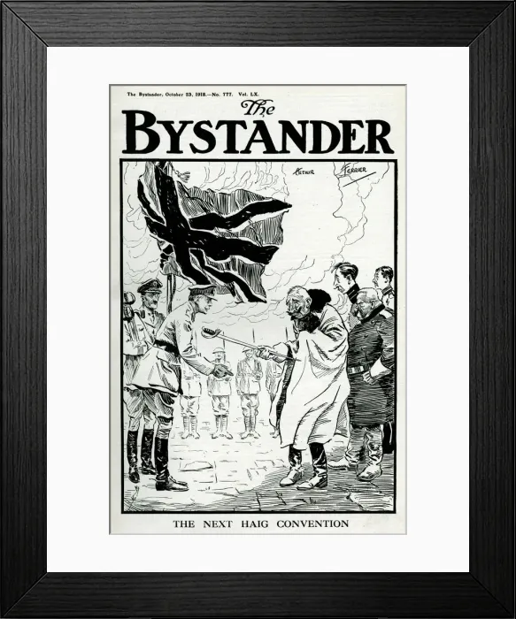 Framed Print : The Kaiser handing over his sword to Douglas Haig