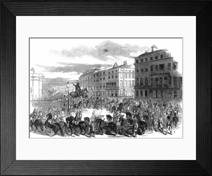 Framed Print : Grand procession of the Wellington Statue, Park Lane