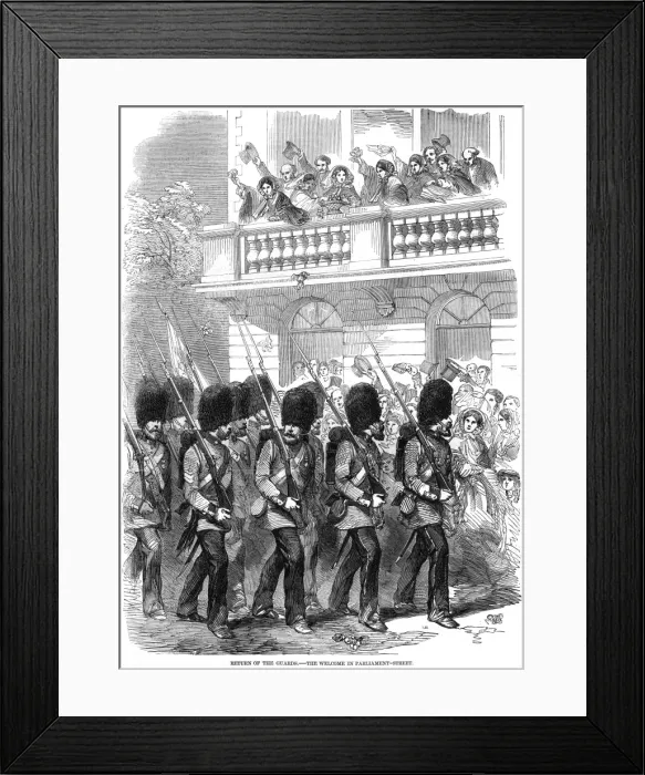 Framed Print : Return of the guards from Crimea, Parliament Street Framed Print : Return of the guards from Crimea, Parliament Street
