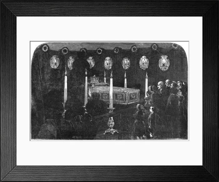 Framed Print : Duke of Wellington lying in state at Walmer Castle