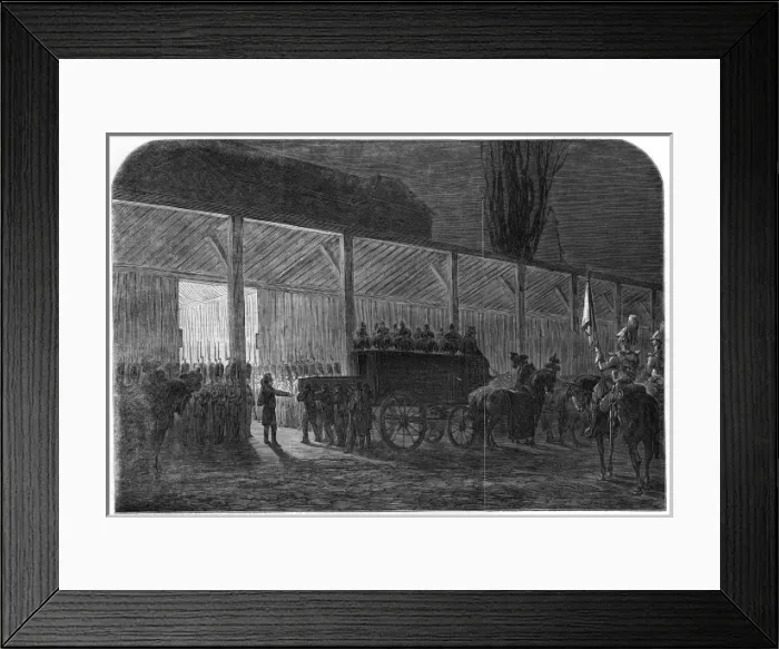 Framed Print : Arrival of hearse of Duke of Wellington at Chelsea Hospital Framed Print : Arrival of hearse of Duke of Wellington at Chelsea Hospital