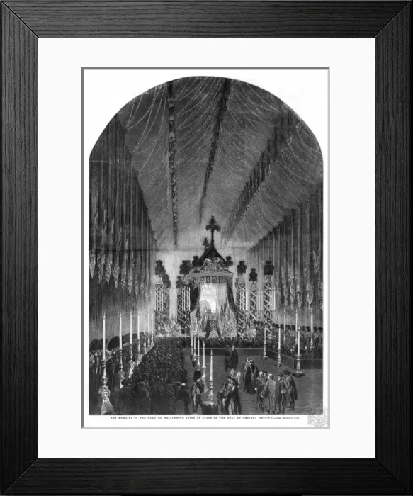 Framed Print : Duke of Wellington lying in state at Chelsea Hospital