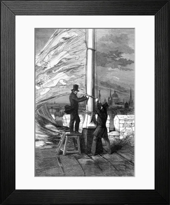 Framed Print : Hoisting Royal Standard at the Tower of London