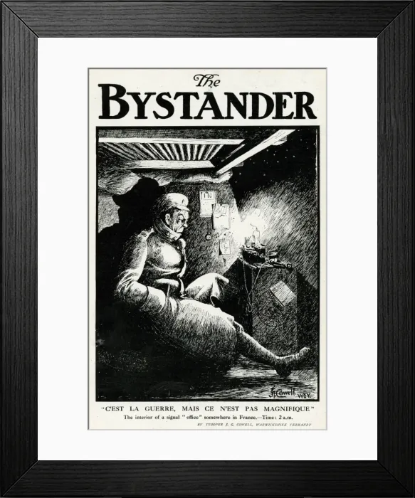 Framed Print : The interior of a signal office somewhere in France Framed Print : The interior of a signal office somewhere in France