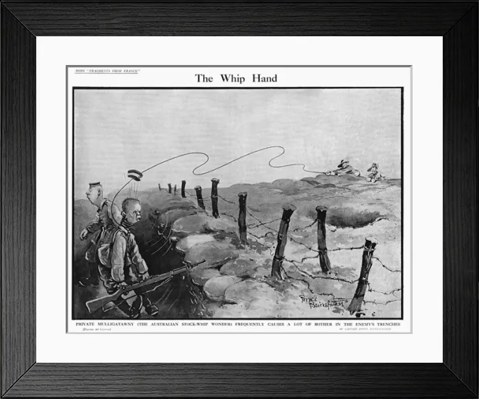 Framed Print : The Whip Hand, by Bairnsfather Framed Print : The Whip Hand, by Bairnsfather