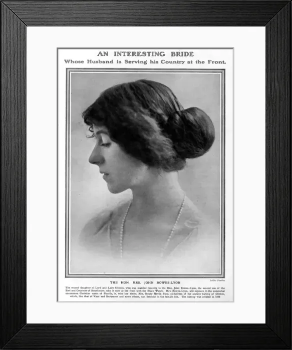 Framed Print : Mrs. John Bowes Lyon Framed Print : Mrs. John Bowes Lyon